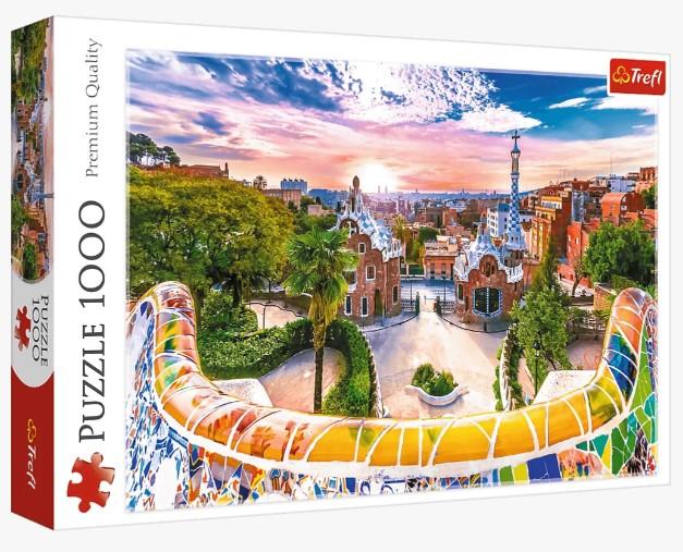 PUZZLE 1000 TREFL ZACHÓD SŁOŃCA NAD BARCELONĄ,HISZPANIA