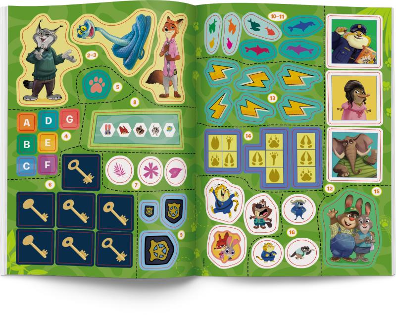 KSIĄŻECZKA DISNEY ZWIERZOGRÓD 2. 100 BROKATOWYCH NAKLEJEK