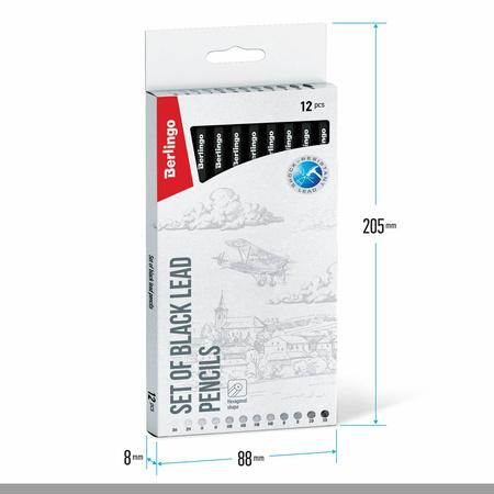 ZESTAW OŁÓWKÓW 12SZT 3H-3B BERLINGO