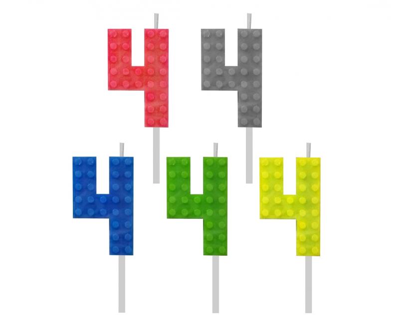 ŚWIECZKA LEGO CYFRA 4
