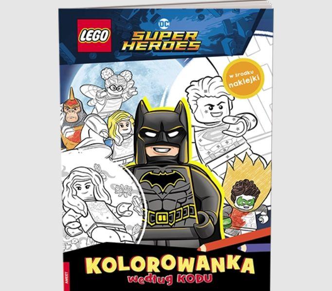 KSIĄŻECZKA LEGO DC COMICS SUPER HEROES. KOLOROWANKA WEDŁUG KODU
