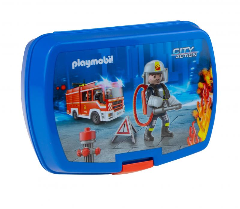 ZESTAW BIDON+ ŚNIADANIÓWKA PL-07 PLAYMOBIL STRAŻ