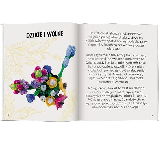 MINIATUROWY BUKIET KWIATÓW BOTANICALS LEGO + KSIĄŻECZKA
