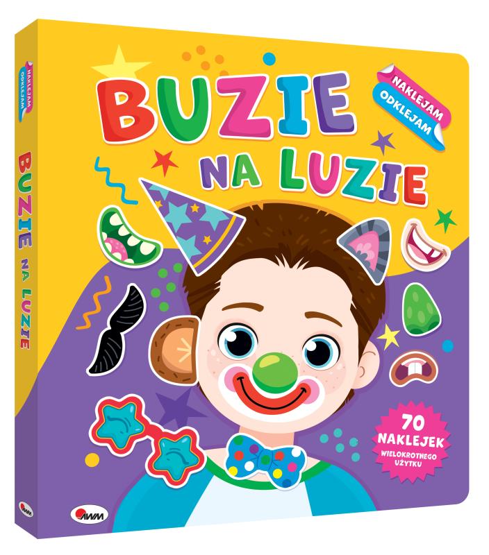KSIĄŻECZKA NAKLEJAM ODKLEJAM BUZIE NA LUZIE