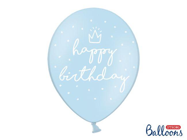 BALONY HAPPY BIRTHDAY BABY BLUE 30CM