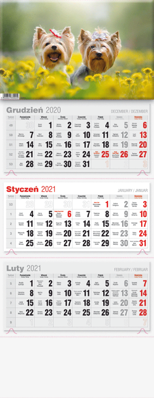 KALENDARZ TRÓJDZIELNY LUX 2027