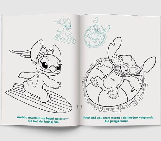 KSIĄŻECZKA DISNEY STITCH. KOLOROWANKA Z NAKLEJKAMI