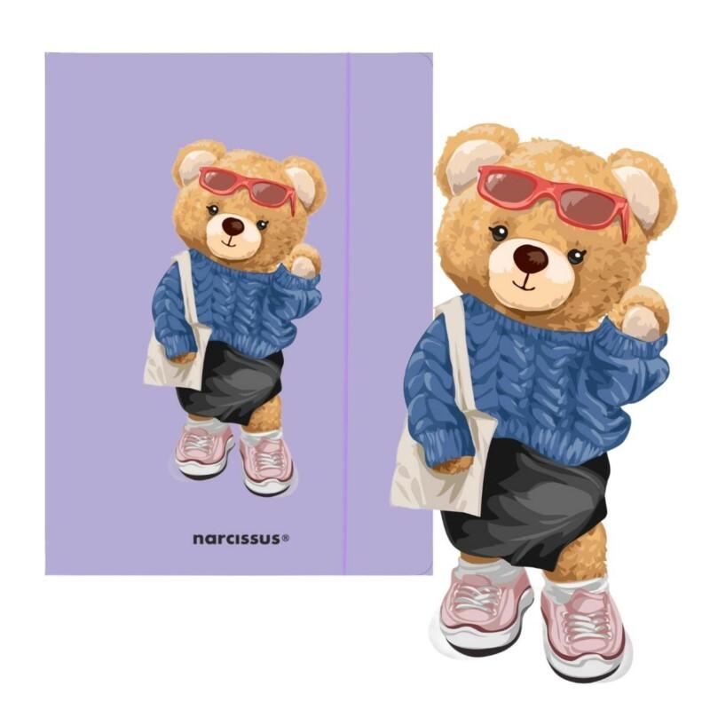 TECZKA Z GUMKĄ A4 TEDDIES&MISIA NARCISSUS