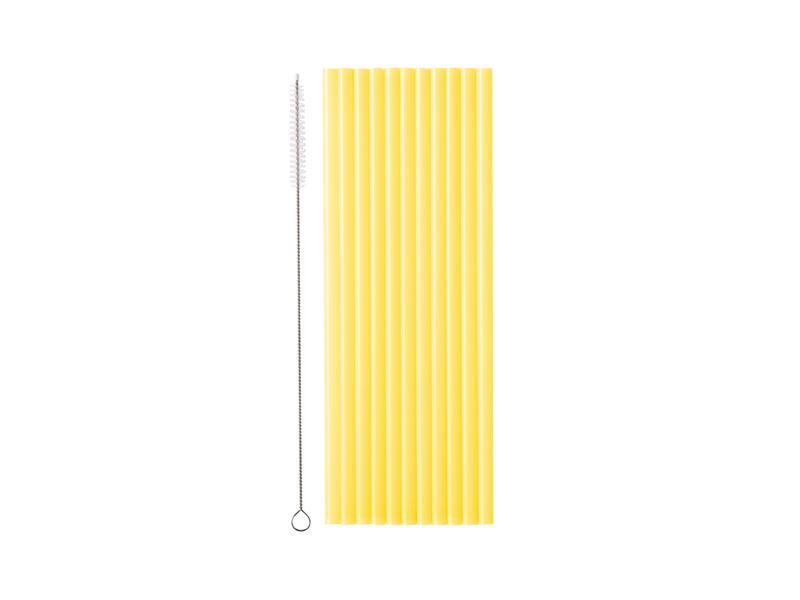 SŁOMKI PLASTIKOWE 23CM ŻÓŁTE