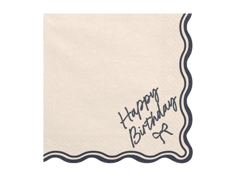 SERWETKI HAPPY BIRTHDAY KOKARDA 33X33CM MIX A/12
