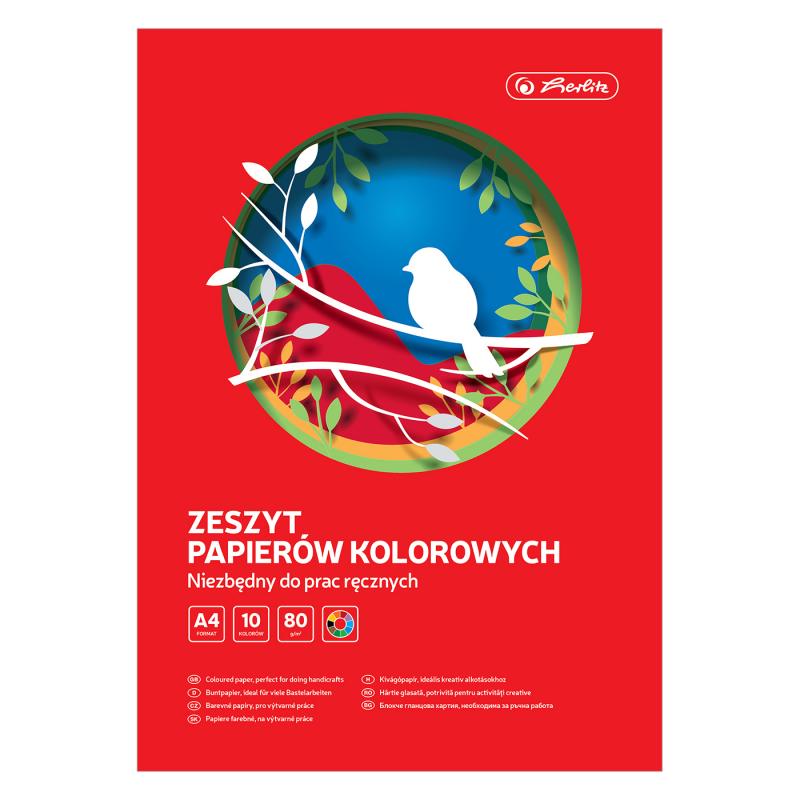 ZESZYT PAPIERÓW KOLOROWYCH A4/10 HERLITZ