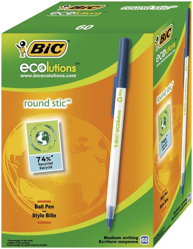 DŁUGOPIS BIC ECOLUTIONS ROUND STIC PD60 NIEBIESKI