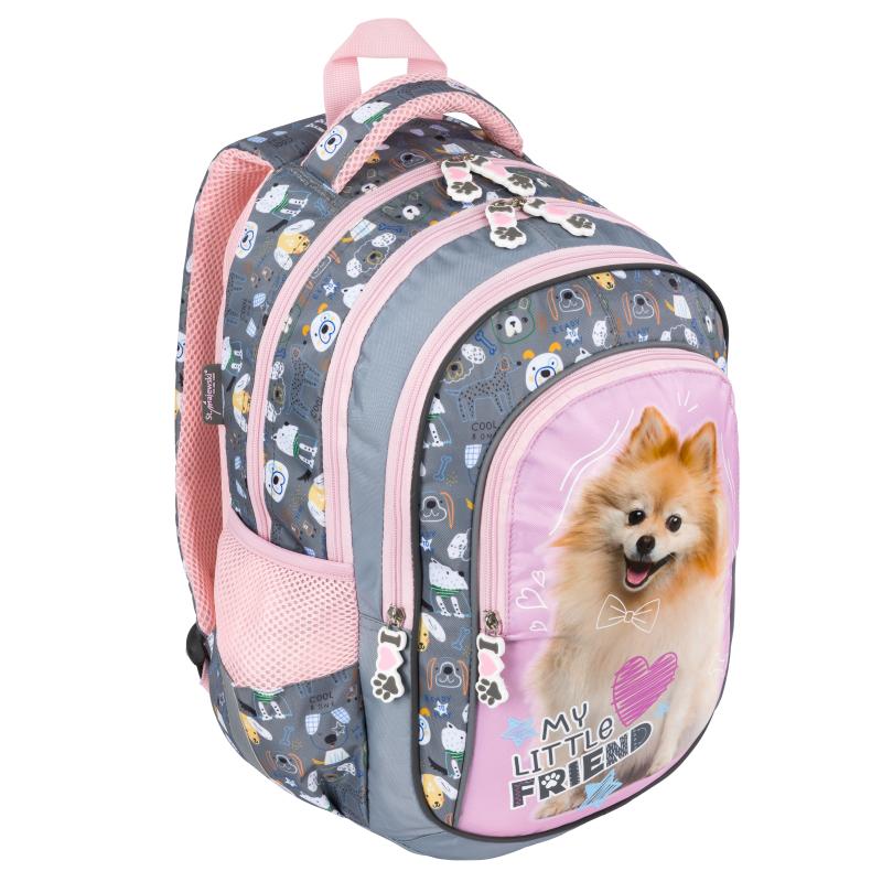 PLECAK 4-KOMOROWY MY LITTLE FRIEND SWEET POMERANIAN BPL-58