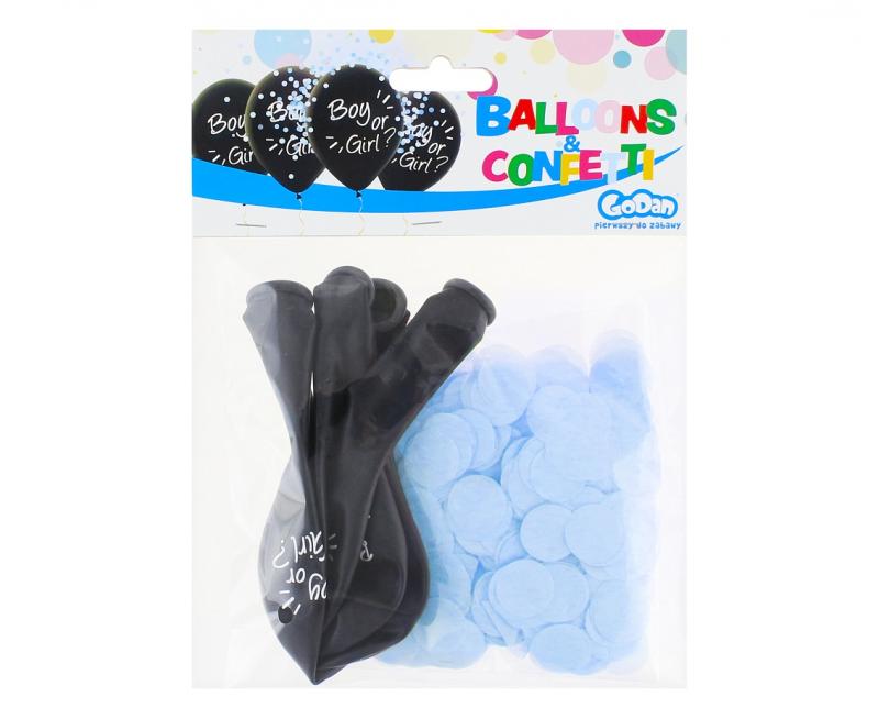 BALON HELIUM FORMULA,BOY OR GIRL NIEB.KONFETTI 12 A4