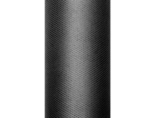 TIUL GŁADKI CZARNY 0,15X9M