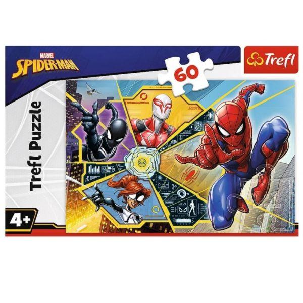 PUZZLE 60 TREFL W SIECI-SPIDERMAN