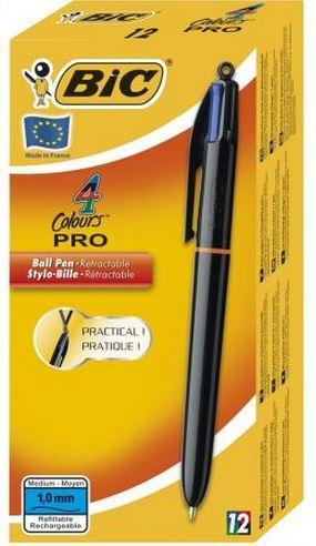 DŁUGOPIS BIC 4 KOLORY PRO BOX12