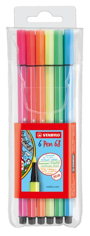 PISAKI 6 STABILO NEON