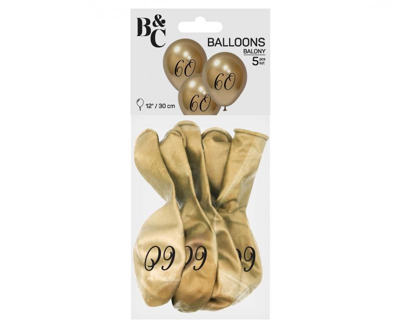 BALONY BEAUTY&CHARM 60 PLATYNOWE JASNO ZŁOTE 12' A'5