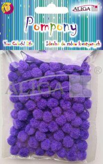 POMPONY POM-305 FIOLETOWE 1CM A120