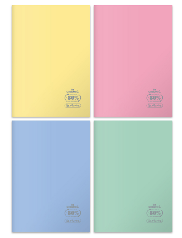 ZESZYT A5/60 # HERLITZ ECO PP PASTEL COLORS FSC
