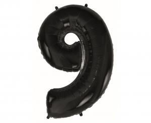 BALON FOLIOWY 92 CYFRA 9 CZARNA