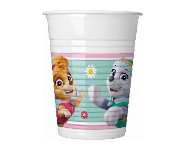 KUBECZKI PLASTIKOWE PAW PATROL SKYE&EVERSET 200ML/8SZT