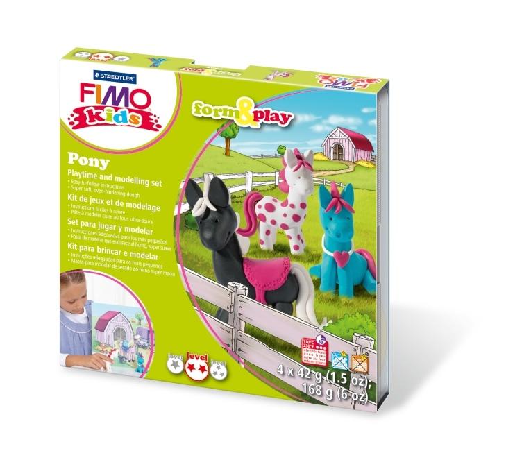 ZESTAW FIMO KIDS FORM&PLAY 4X42G DINOZAURY