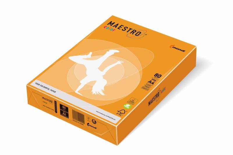 PAPIER KSERO A4 160G MO15 MANDARYNKOWY