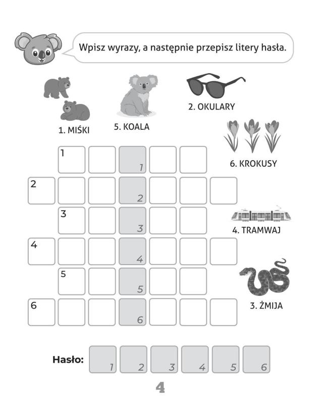 KSIĄŻECZKA ŁAMIGŁÓWKI Z OŁÓWKIEM I KOALĄ OD 7 LAT
