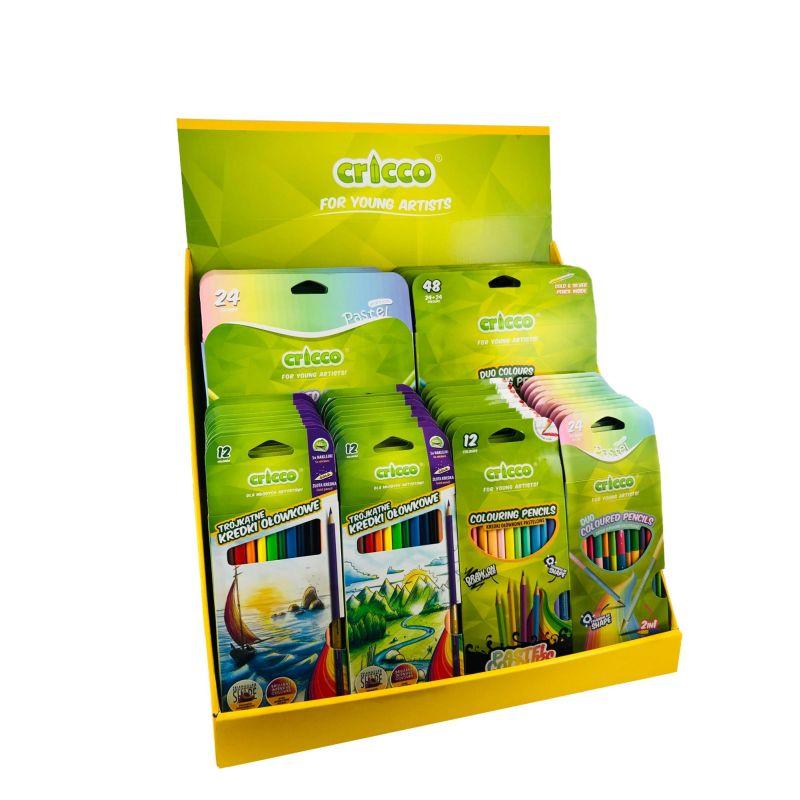 DISPLAY CRICCO NA LADĘ KREDKI PASTEL PLUS 60 ELEMENTÓW