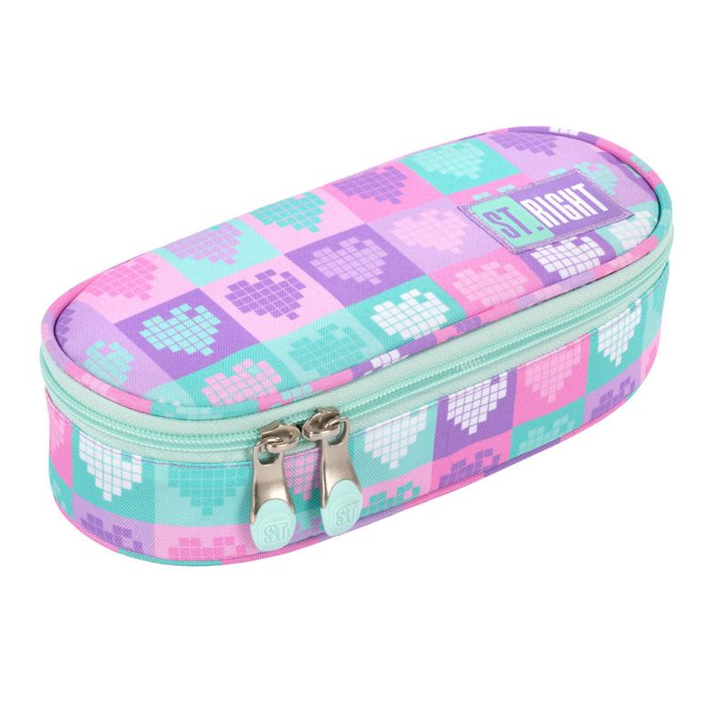 PIÓRNIK SASZETKA USZTYWNIONA Z WEWNĘTRZNA KLAPKĄ STRIGHT PC-01 CANDY HEARTS mkmr