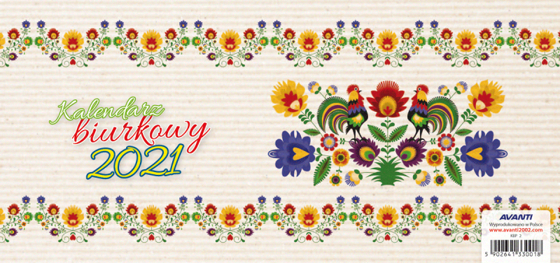 KALENDARZ BIURKOWY POZIOMY 2027