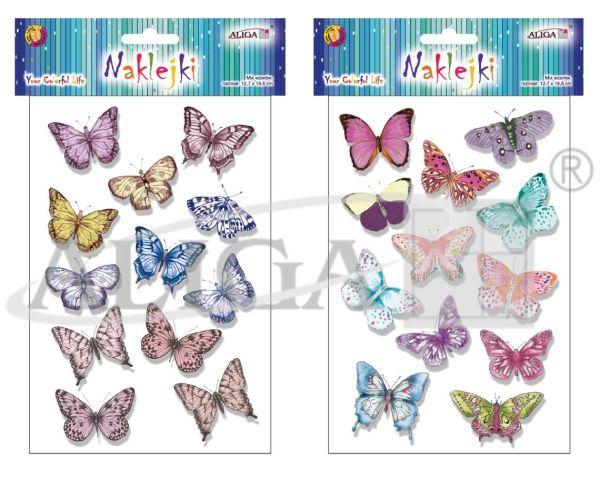 NAKLEJKI MOTYLE MIX 12,7X18,8CM NK-8985