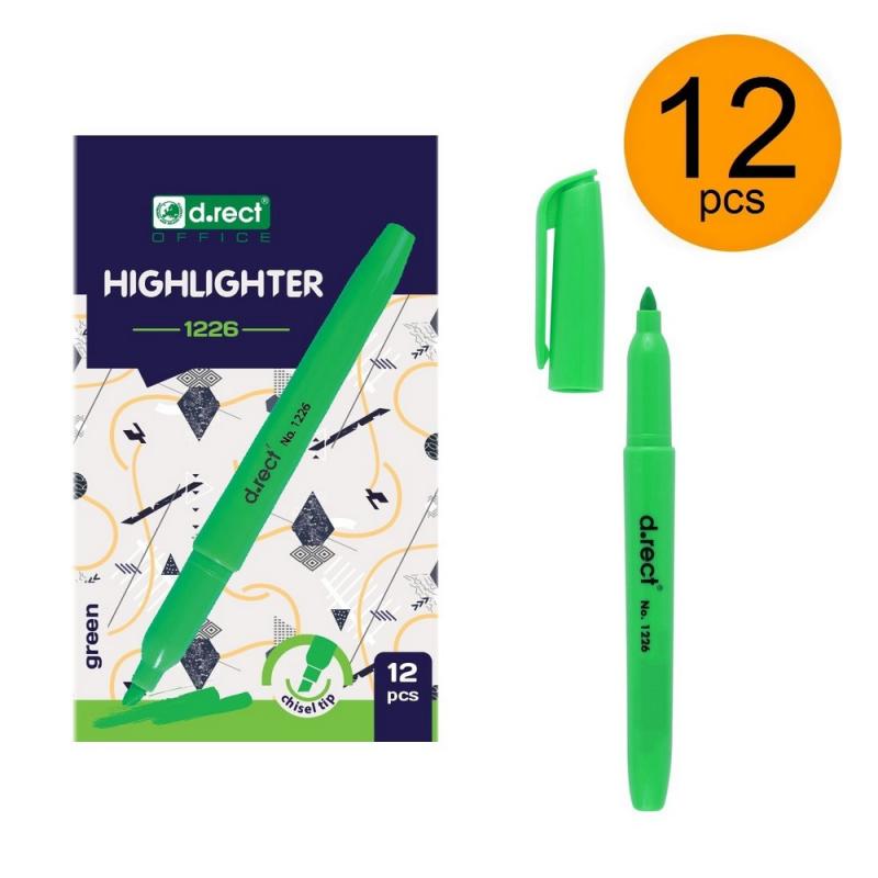 ZAKREŚLACZ D.RECT 1226 ZIELONY