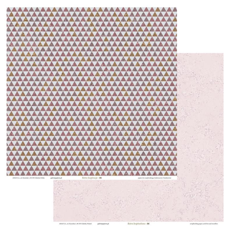 KARTON SCRAPBOOKINGOWY RETRO INSPIRACJE OP.5SZT 200G 305x305MM