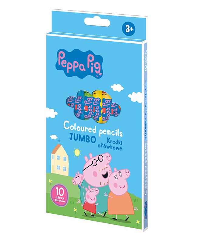KREDKI OŁÓWKOWE 10 ASTRA OKRĄGŁE JUMBO PEPPA PIG