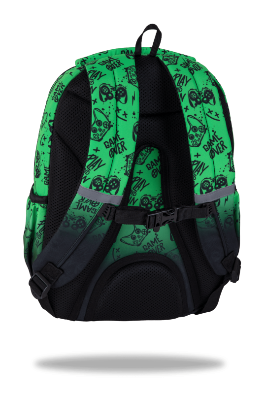 PLECAK SZKOLNY CP PRIME PRO - GAME OVER GRADIENT GREEN