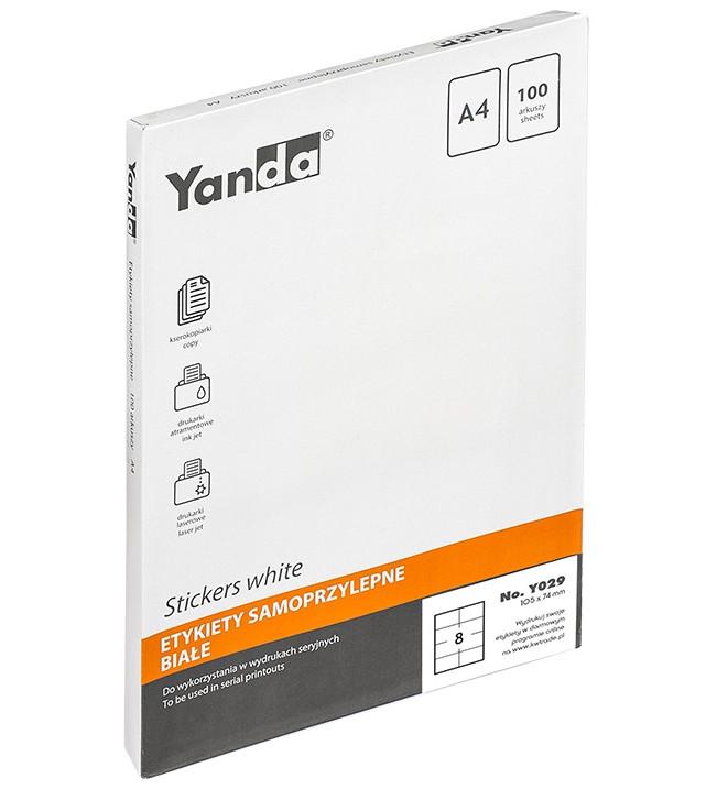 ETYKIETY SAMOPRZYLEPNE YANDA - Y029 105*74/8