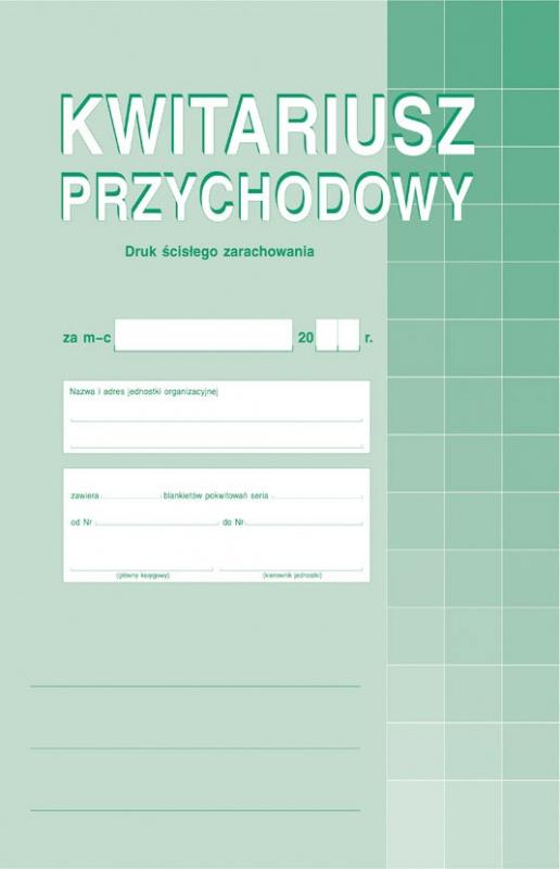 DRUK M KWITARIUSZ PRZYCHODOWY A4 /50/