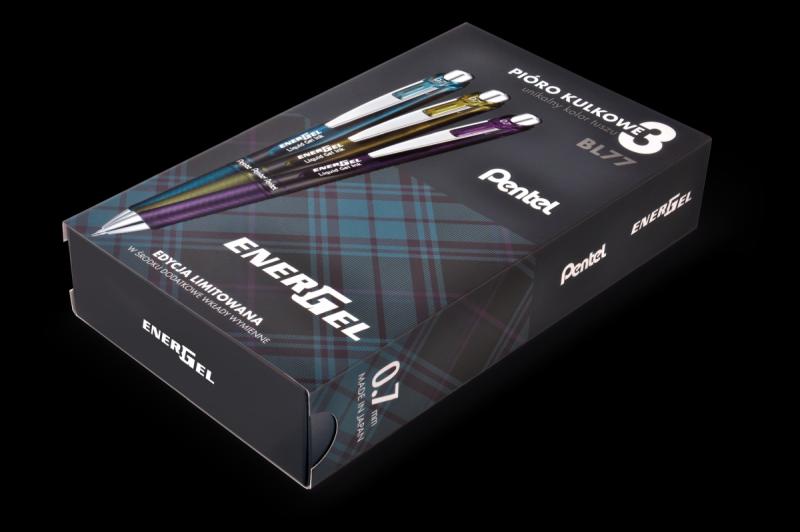 PIÓRO KULK.PENTEL KPL 3SZT.+WKŁADY LR7 3SZT