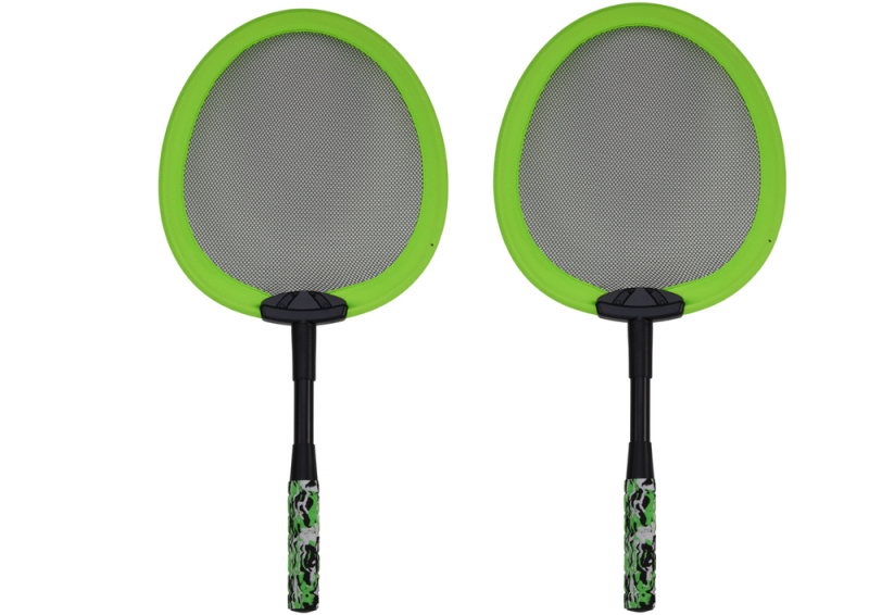 ZESTAW 2 RAKIETEK DO BADMINTONA PALETKI 2 LOTKI BADMINTON ZIELONY