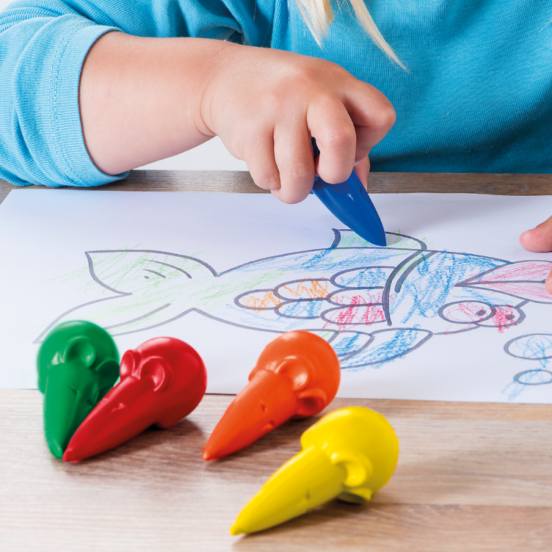 KREDKI 6 ŚWIECOWE PELIKAN MYSZKI PUDEŁKO