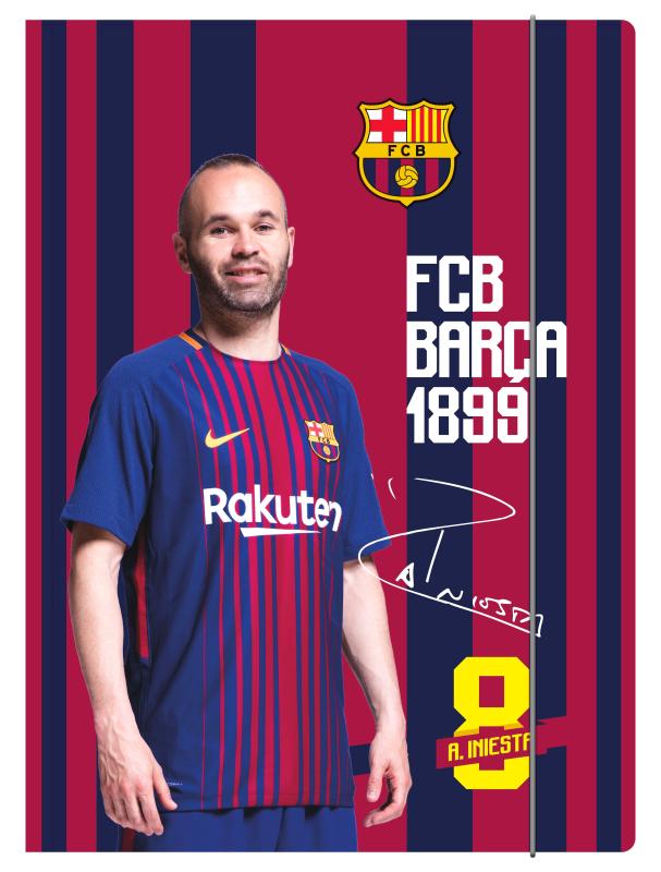 TECZKA Z GUMKĄ A4 FC BARCA FAN 6
