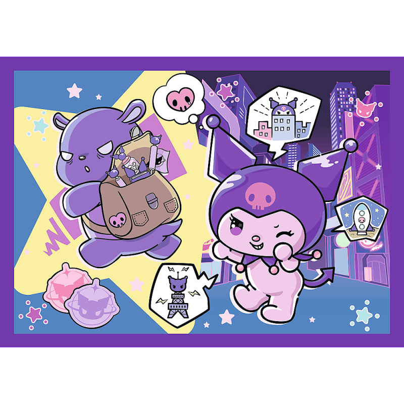 PUZZLE 4W1 TREFL DZIEŃ KUROMI HELLO KITTY