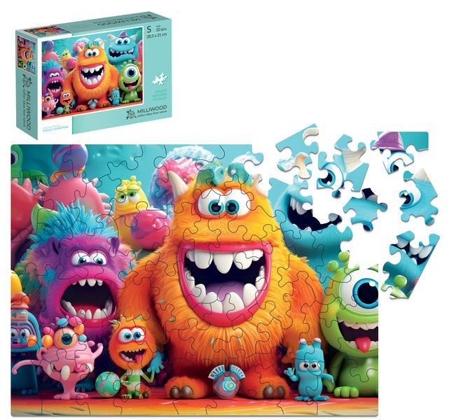 PUZZLE DREWNIANE - MILLIWOOD - DREAM TEAM - SHAGGY MONSTERS - 50 EL.