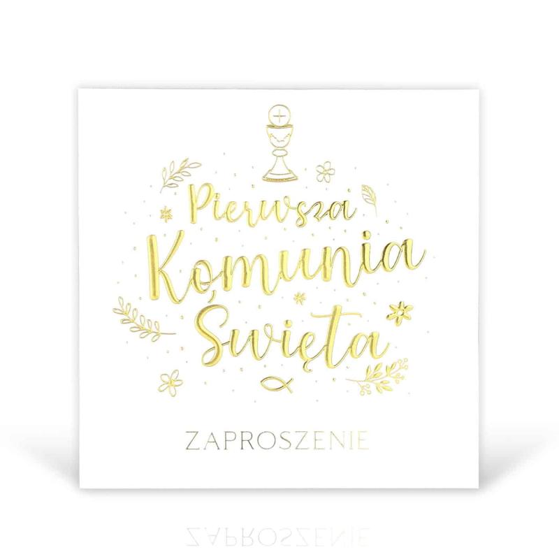 ZAPROSZENIA KWADRAT LUX A10 KOMUNIA KOTEK