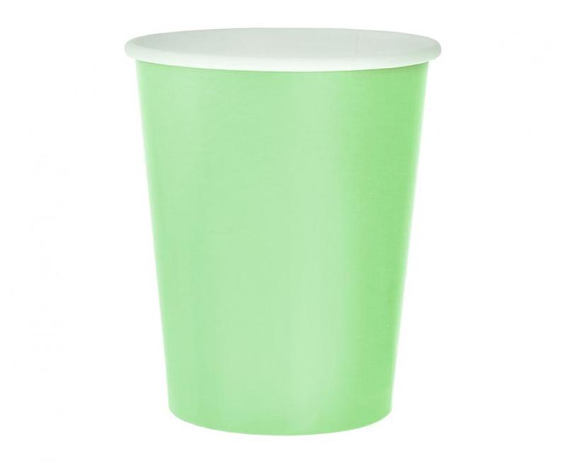 KUBECZKI PAP. JEDNOKOLOROWE MIĘTOWE, 270ml/14 szt.