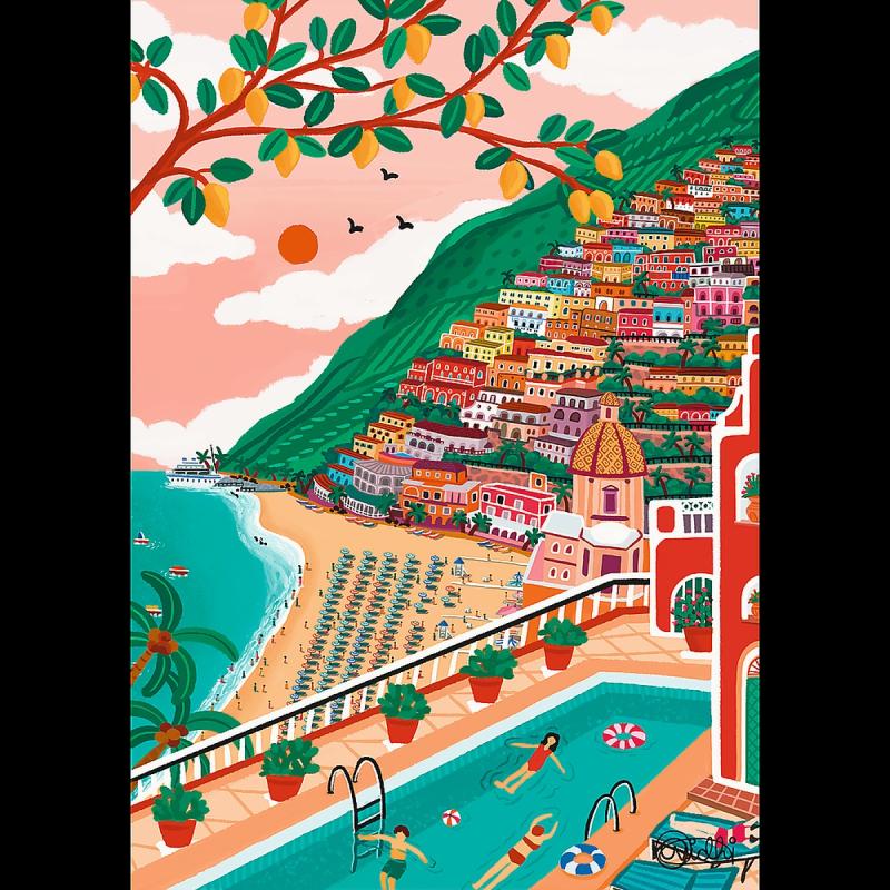 PUZZLE 1000 TREFL POSITANO WŁOCHY THE ART OF COLOURS