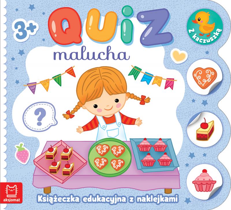 KSIĄŻECZKA QUIZ MALUCHA Z NAKLEJKAMI Z KACZUSZKĄ 3-4 LATA